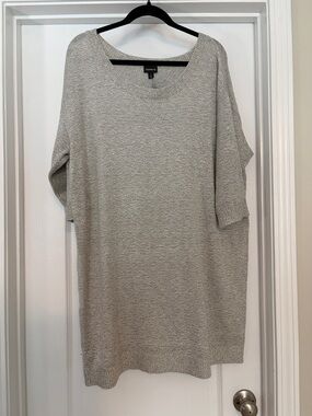 Torrid Light Gray Marled Tunic Sweater